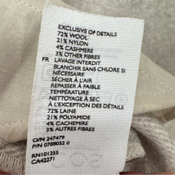 COS Short Wool Skirt Wrap Patch Pocket beige Size 6 - Picture 8 of 16